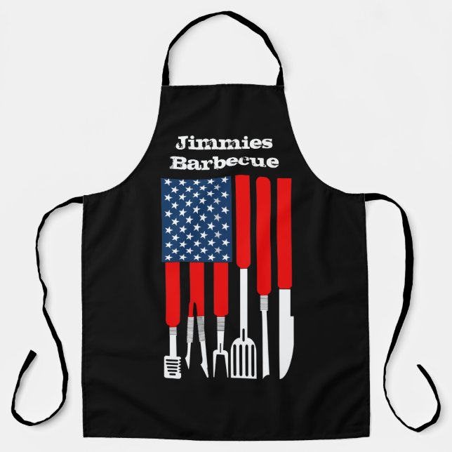 Custom Patriotic Barbecue und Koch Schürze (Vorderseite)