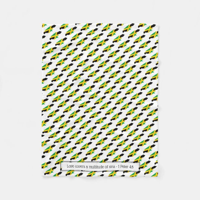 Custom Patriotic JAMAICA FLAG Fleecedecke (Vorderseite)