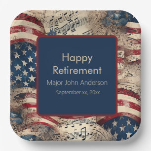 Custom Patriotic Retirement Party Pappteller