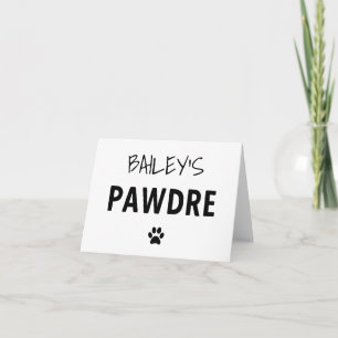 Custom Pawdre Typografy Dog Vater New Dog Eigentüm Karte