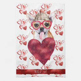 Custom Paws Dog Lover Valentine Geschenk Chihuahua Geschirrtuch