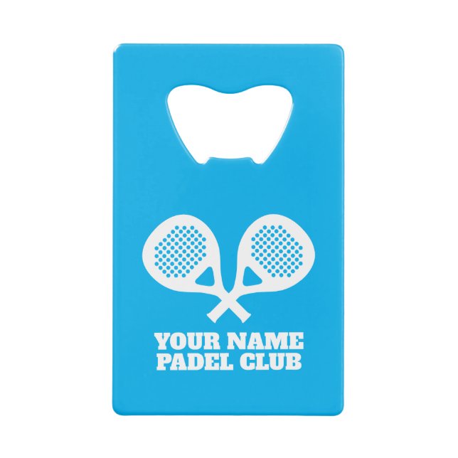 Custom Pdel Tennis Club Kreditkarte Flaschenöffner (Vorderseite)