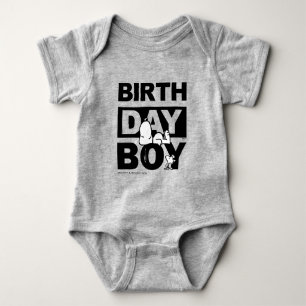 Custom Peanuts Snoopy Birthday Boy Baby Strampler