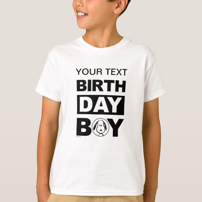 Custom Peanuts | Snoopy Birthday Boy T-Shirt (Vorderseite)
