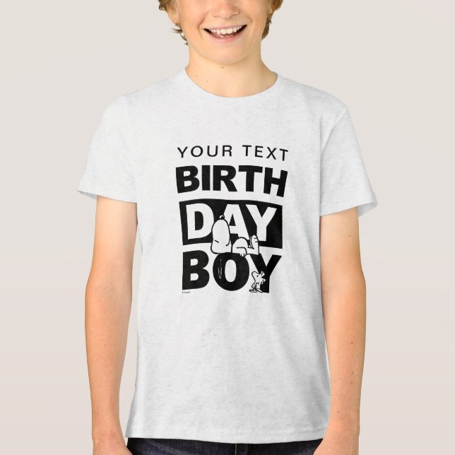 Custom Peanuts | Snoopy Birthday Boy Tri-Blend Shirt (Vorderseite)