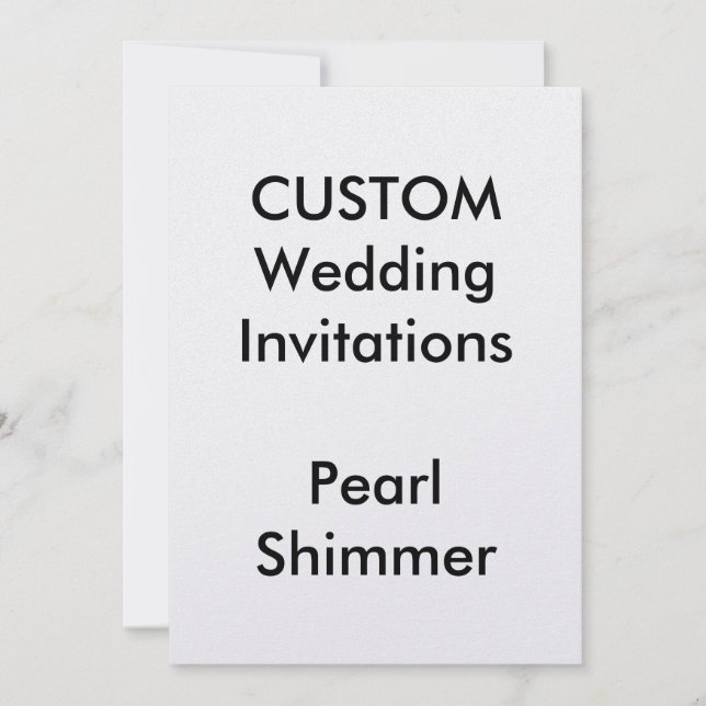 Custom PEARL SHIMMER Wedding Einladungen 5"x7" (Vorderseite)