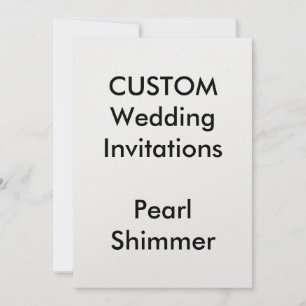 Custom PEARL SHIMMER Wedding Einladungen 5"x7"