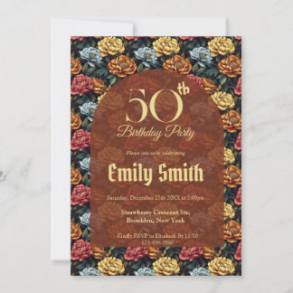 Custom Peonies Luxury Boho Birthday Einladung