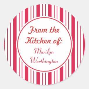 Custom Peppermint Kitchen Stickers