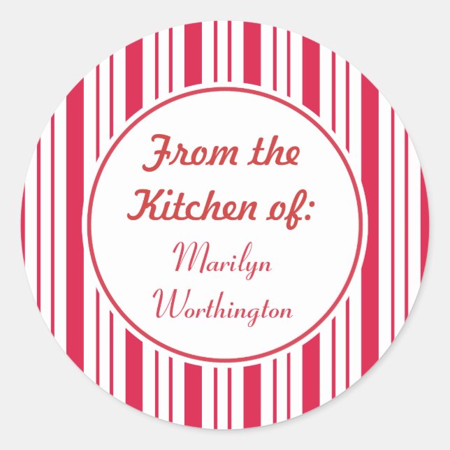 Custom Peppermint Kitchen Stickers (Vorderseite)
