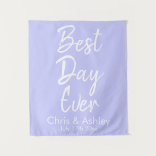 Custom Periwinkle Wedding Backdrop Bester Tag je Wandteppich