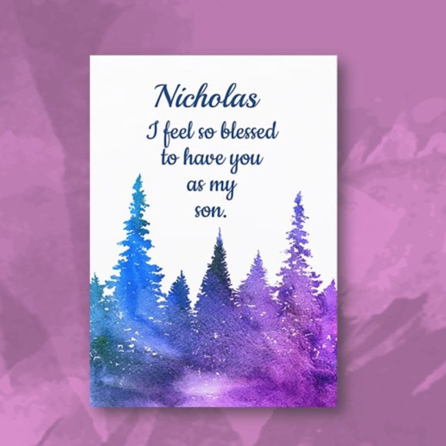 Custom, Personal Happy Birthday son card Karte (Von Creator hochgeladen)