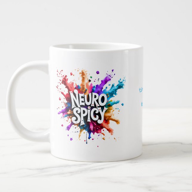 custom / personalised NEUROSPICY neurodiversity  Jumbo-Tasse (Links)