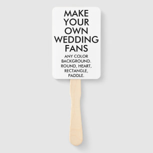 Custom Personalisiert 10 RECTANGLE ECRU WEDDING FA Fächer