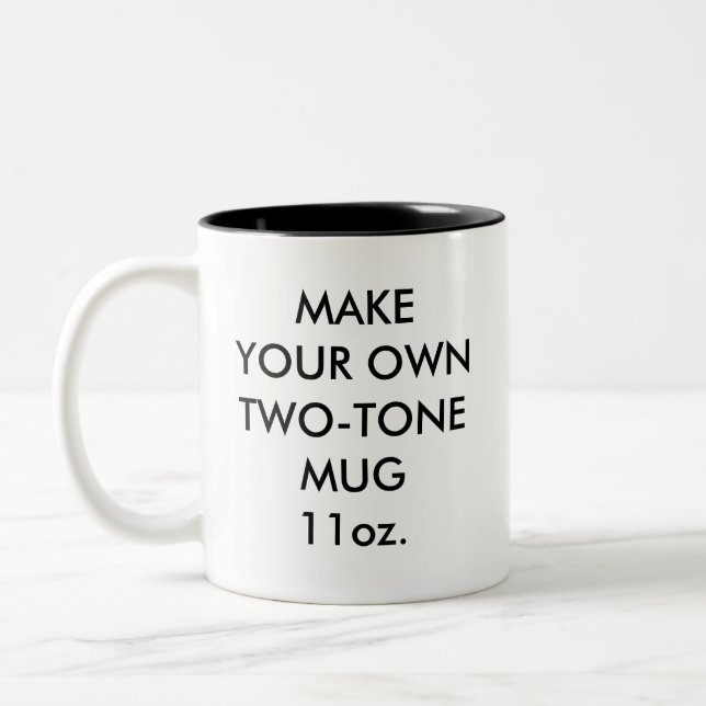 Custom Personalisiert 11oz Black Two-Tone-Tasse Zweifarbige Tasse (Links)