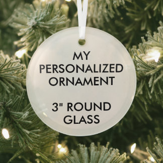 Custom Personalisiert 3" RUNDE GLASORNATION Ornament Aus Glas