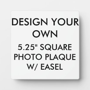 Custom Personalisiert 5,25" Square Foto Plaque Fotoplatte