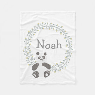 Custom Personalisiert Baby Blanket Panda Bär Fleecedecke