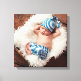 Custom Personalisiert Baby Foto Leinwand Print