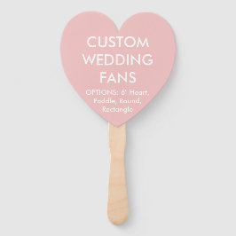 Custom Personalisiert BABY PINK HEART WEDING FANS Fächer