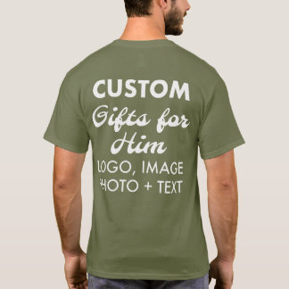 Custom personalisiert Back Men Army Green T - Shir T-Shirt