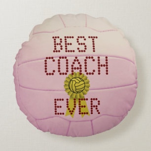 Custom Personalisiert Best Coach Netball Ball Rundes Kissen