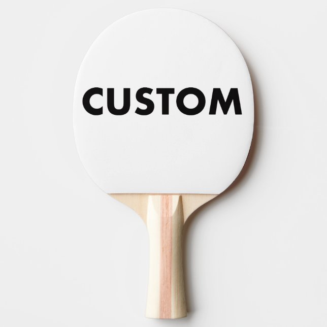 Custom Personalisiert BLACK Backed Table Tennis Tischtennis Schläger (Vorderseite)