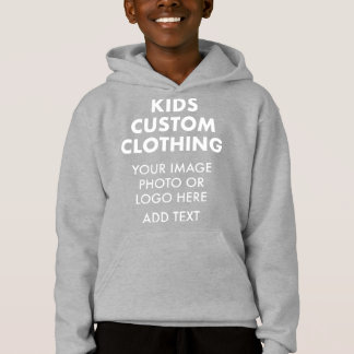 Custom Personalisiert BOY'S PULLOVER HOODIE - GRAY