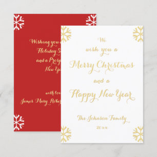 Custom Personalisiert Christmas New Years Holiday Einladung