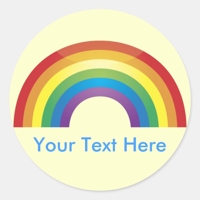 Custom Personalisiert Classic Rainbow Stickers (Vorderseite)