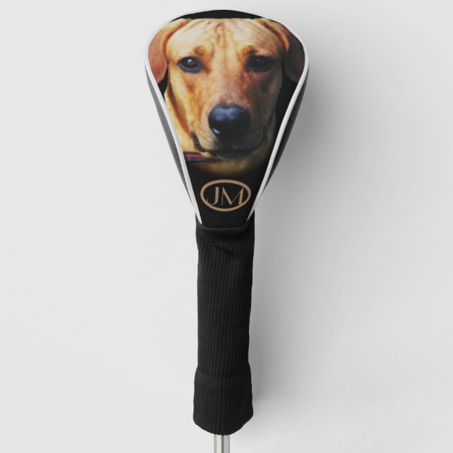 Custom Personalisiert Dog Face Golf Club Abdeckung Headcover (Vorderseite)