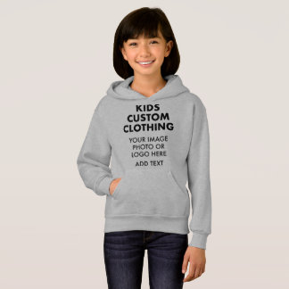 Custom Personalisiert GIRL'S PULLOVER HOODIE - GRA