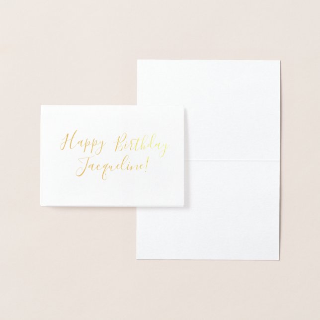 Custom / Personalisiert Happy Birthday Gold Foil Folienkarte (Anzeige)