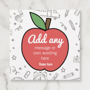 CUSTOM Personalisiert Happy Niedlich Apple mit Sch Geschenkanhänger