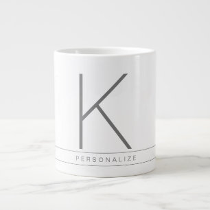 Custom Personalisiert Initial Big Riant Jumbo-Tasse