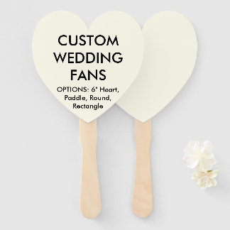 Custom Personalisiert IVORY HEART WEDING FANS Fächer