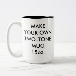 Custom Personalisiert Large 15oz Black Two-Tone Ta Zweifarbige Tasse