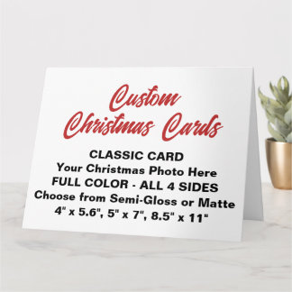 Custom Personalisiert LARGE 8.5"x11" CHRISTMAS CAR Karte