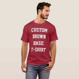 Custom Personalisiert Men BASIC BROWN T - SHIRT