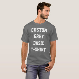 Custom Personalisiert Men BASIC DARK GRAY T - SHIR T-Shirt