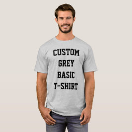 Custom Personalisiert Men BASIC GRAY T - SHIRT
