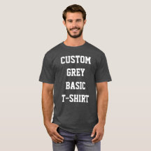 Custom Personalisiert Men BASIC GRAY T - SHIRT