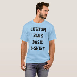 Custom Personalisiert Men BASIC PALE BLUE T - SHIR T-Shirt