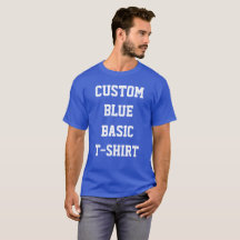 Custom Personalisiert Men BASIC ROYAL BLUE T - SHI