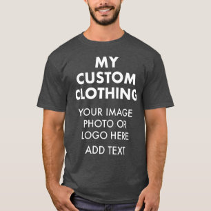 Custom Personalisiert MEN's CHARCOAL GRAY T - SHIR T-Shirt