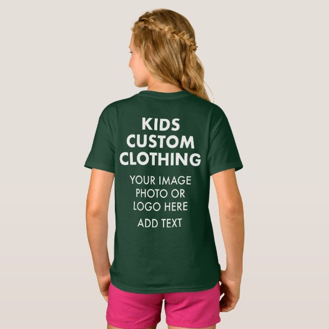 Custom Personalisiert MIRL'S T - SHIRT - WALD GRÜN (Schwarz voll)