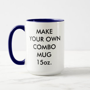 Custom Personalisiert Navy Blue Combination Tasse 