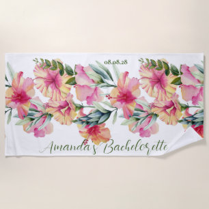 Custom Personalisiert Petunia Blume Bachelorette Strandtuch