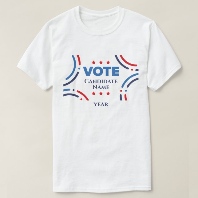 Custom Personalisiert Presidential Election Campai T-Shirt (Design vorne)