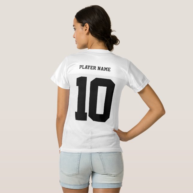 Custom Personalisiert Pro Team Frauen Football Trikot (Schwarz voll)